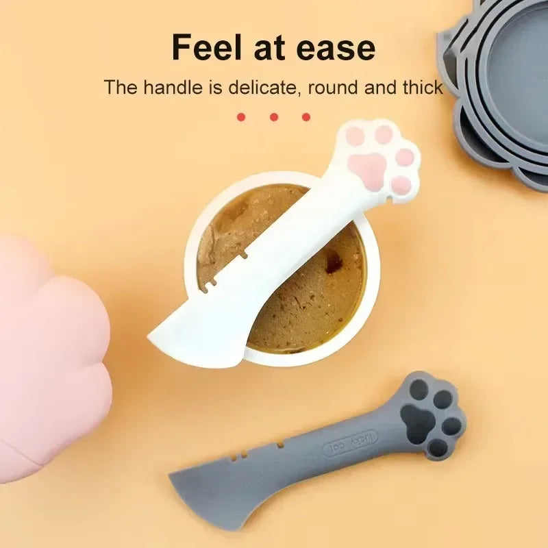 Long Handled Pet Canned Food Spoon for feeding Dogs and Cats