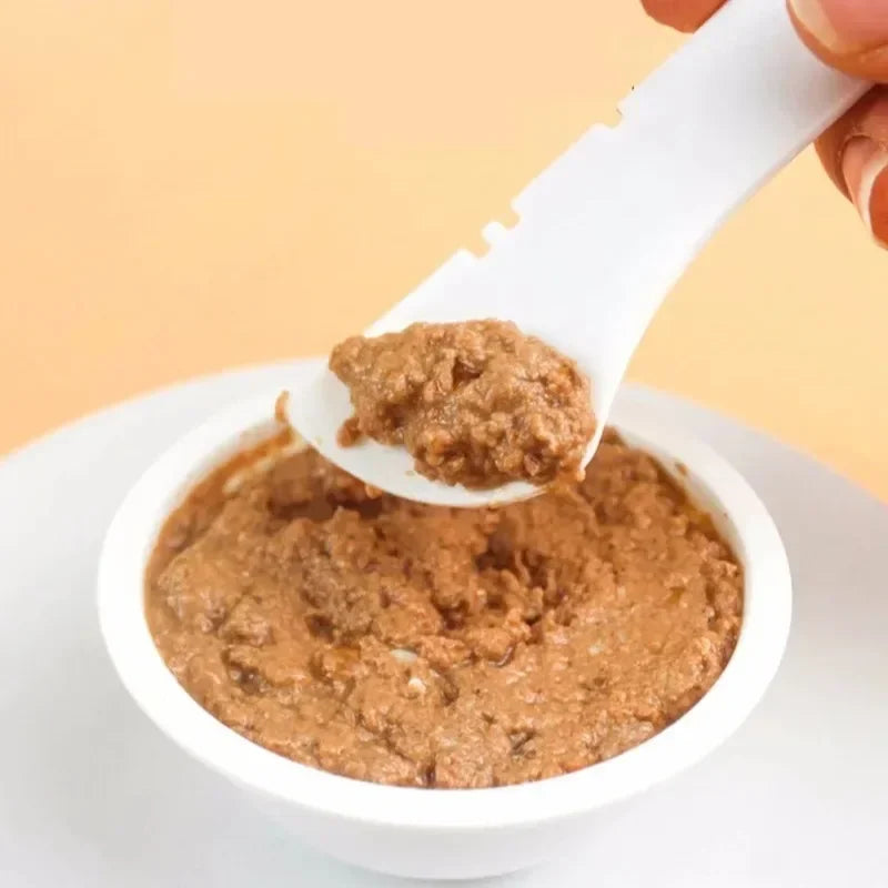 Long Handled Pet Canned Food Spoon for feeding Dogs and Cats