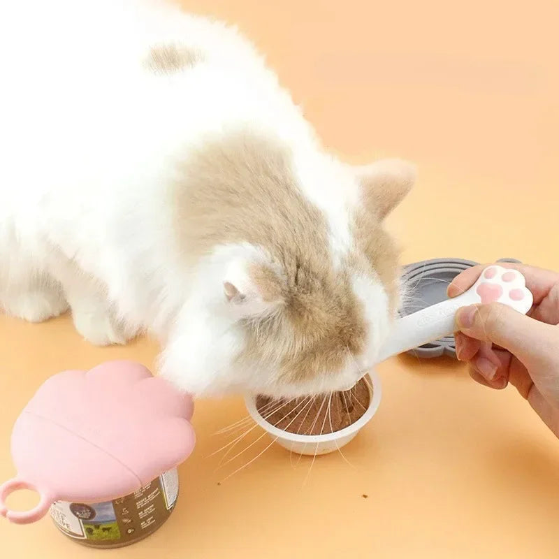Long Handled Pet Canned Food Spoon for feeding Dogs and Cats