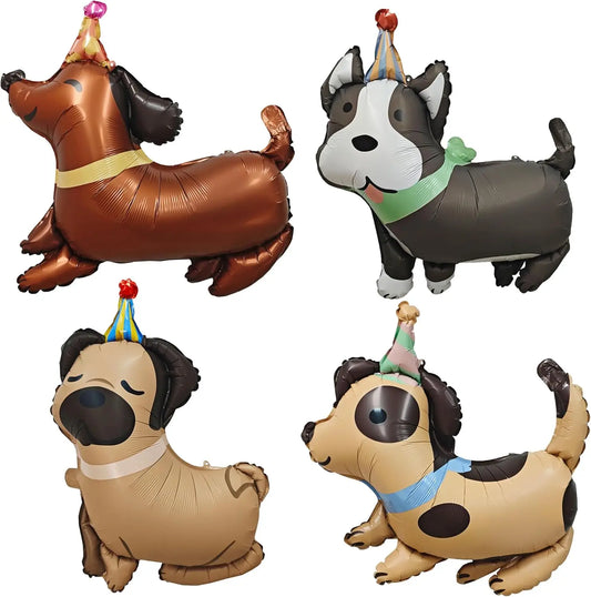 Pet Birthday Balloon Cute puppy Foil Mylar Balloons for Pet themed Birthday Baby Shower Pet Party Decorations