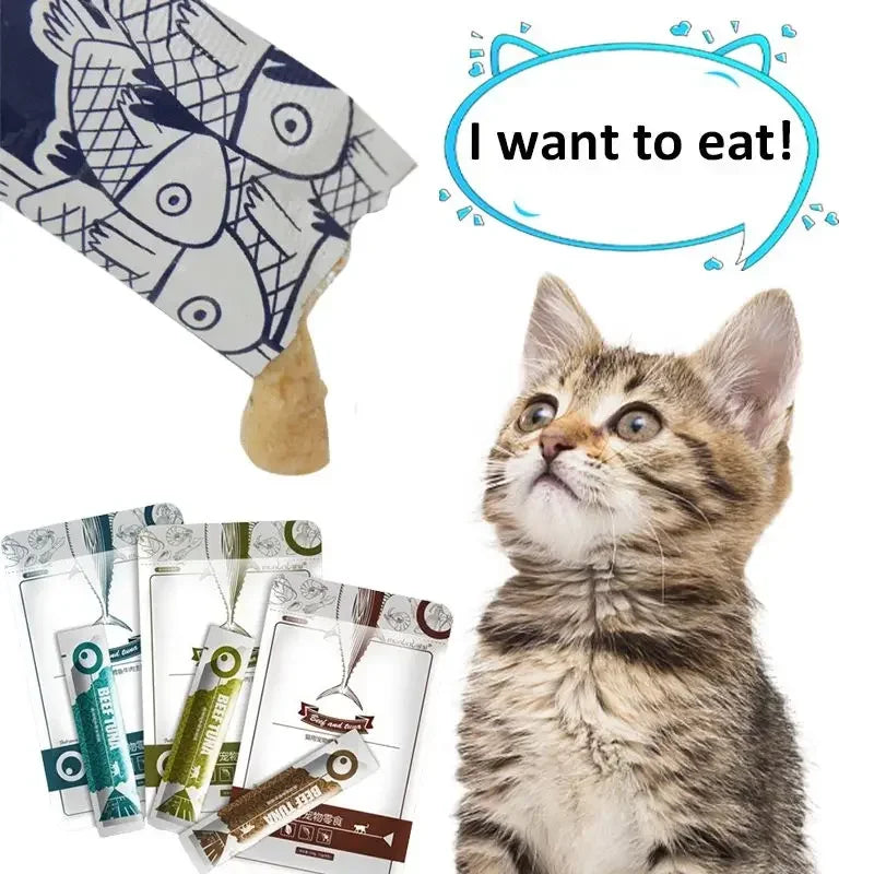 Cat Food Sauce with Delicious Flavors of Cod, Tuna, Salmon and Beef
