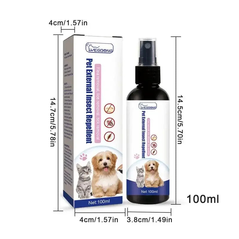 Anti Flea Spray for Cats & Dogs, Prevent Ticks, Flea Lice Insect