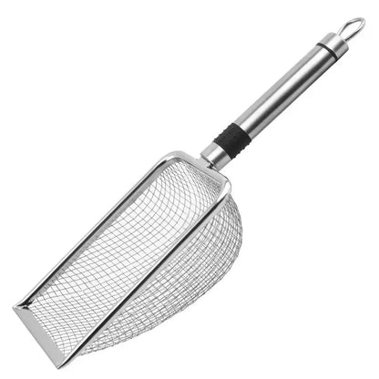 Stainless Steel Pet Poop Shovel, Pet Cleaning Tool with Durable Handle