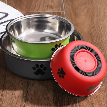 Stainless Steel Bowl with Non-Slip Rubber Base for Cats And Dogs