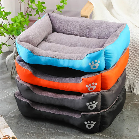 Color Square Winter Soft Warm Bed House for Pet, Waterproof Pet Bed