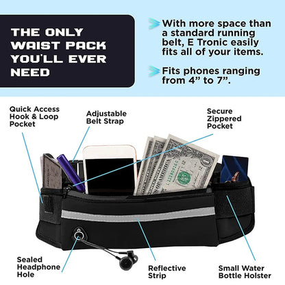 Nylon Pet Leash with Waist Bag Retractable Elastic Belt
