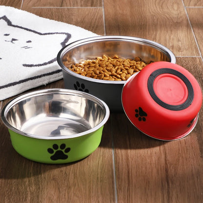 Stainless Steel Bowl with Non-Slip Rubber Base for Cats And Dogs