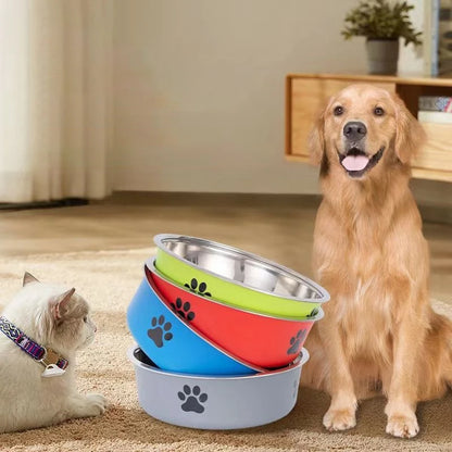 Stainless Steel Bowl with Non-Slip Rubber Base for Cats And Dogs