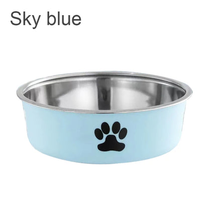 Stainless Steel Bowl with Non-Slip Rubber Base for Cats And Dogs