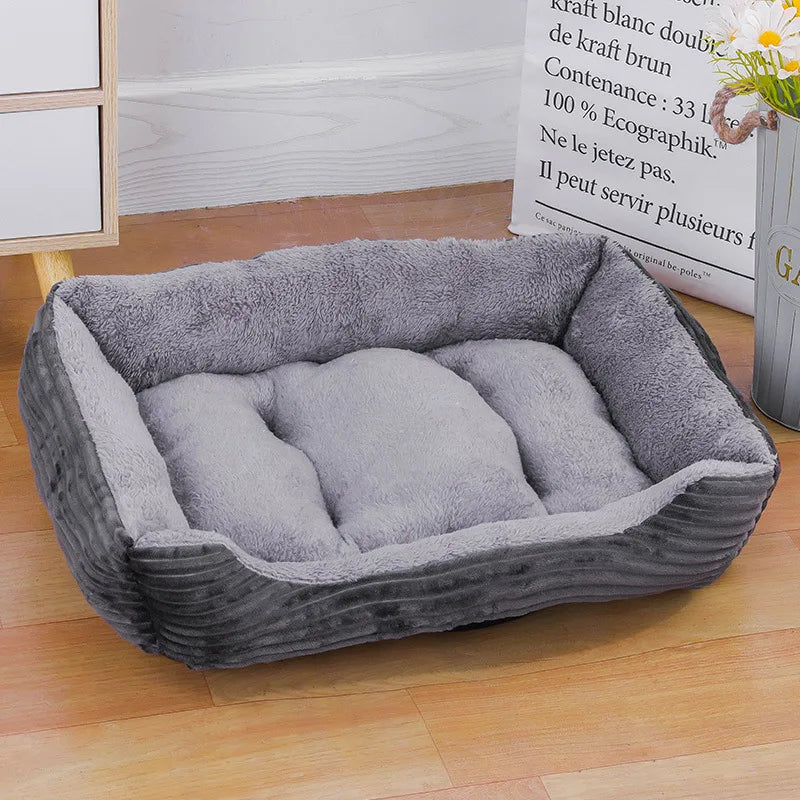 Color Square Winter Soft Warm Bed House for Pet, Waterproof Pet Bed
