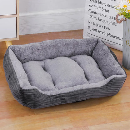 Color Square Winter Soft Warm Bed House for Pet, Waterproof Pet Bed
