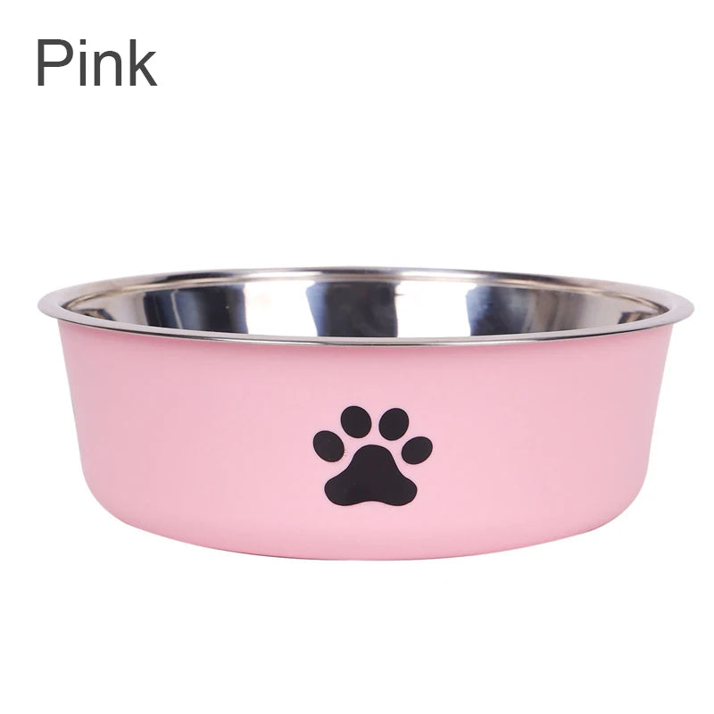 Stainless Steel Bowl with Non-Slip Rubber Base for Cats And Dogs