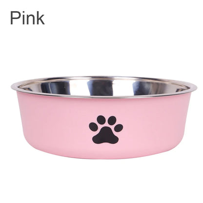 Stainless Steel Bowl with Non-Slip Rubber Base for Cats And Dogs