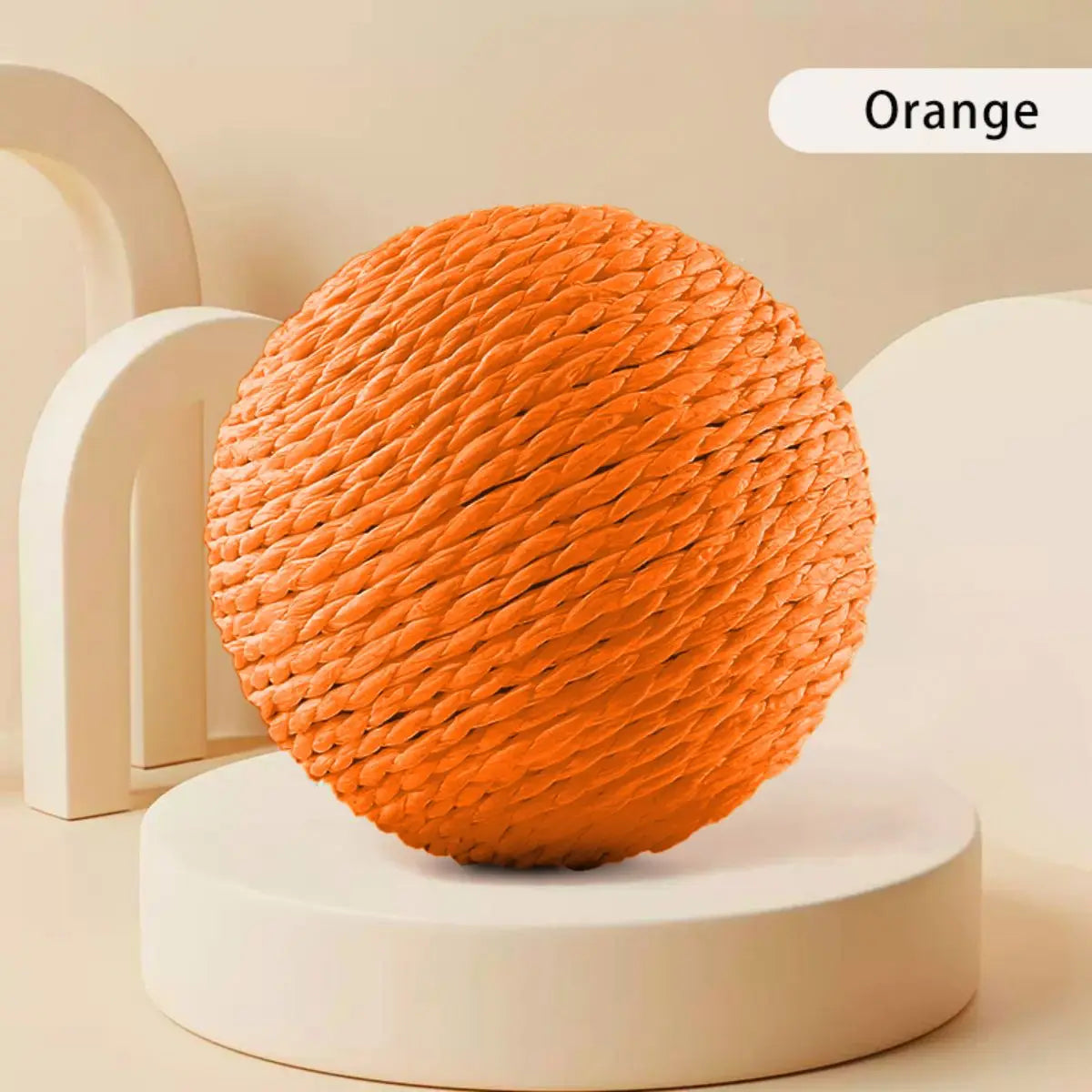 Sounding Sisal Cat Scratching Ball Toy For Kitten Teeth Cleaning