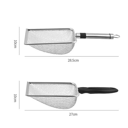Stainless Steel Pet Poop Shovel, Pet Cleaning Tool with Durable Handle