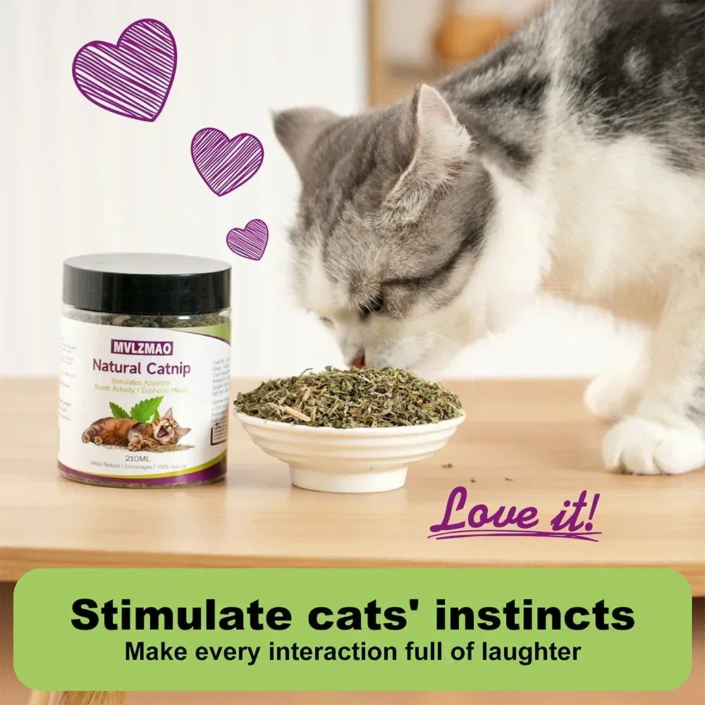 100% Natural Safe & Non-Addictive Catnip Treats Used to Supplement Catnip Toys