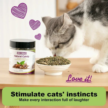 100% Natural Safe & Non-Addictive Catnip Treats Used to Supplement Catnip Toys