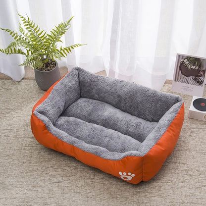 Color Square Winter Soft Warm Bed House for Pet, Waterproof Pet Bed