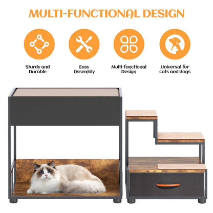 Pet Step Window Perch,Bunk Beds Window Perch for Dogs Bedside Lounge