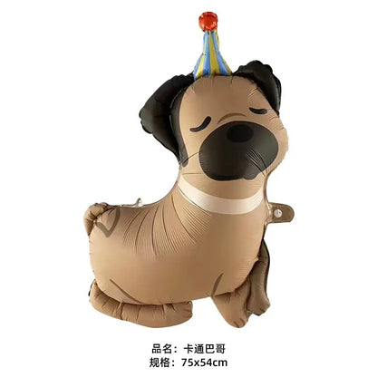 Pet Birthday Balloon Cute puppy Foil Mylar Balloons for Pet themed Birthday Baby Shower Pet Party Decorations