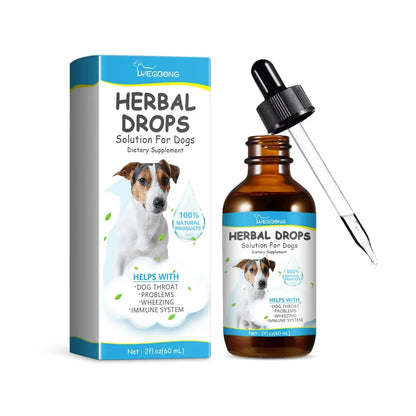 Pet Cough Herbal Drops (Best Cough, Throat Discomfort & Sneezing Treatment)