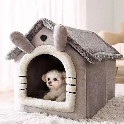 All Seasons Warm Washable PET House Indoor Soft Removable Cushion Pet Bed Kennel for Small Medium Pets Durable Pet Supplies