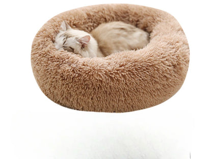 Home Plush Pet Nest, Warm Detachable and Washable Round Pet Bed