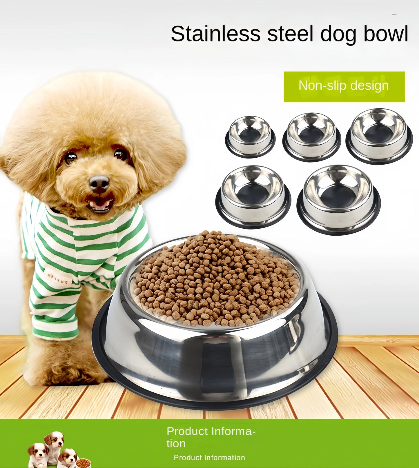 Stainless Steel Bowl For Cat and Dog Feeding and Drinking
