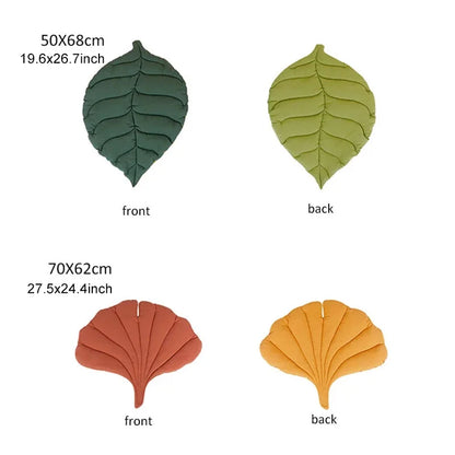 Pet Bed Mats Soft Cotton Leaf Shaped