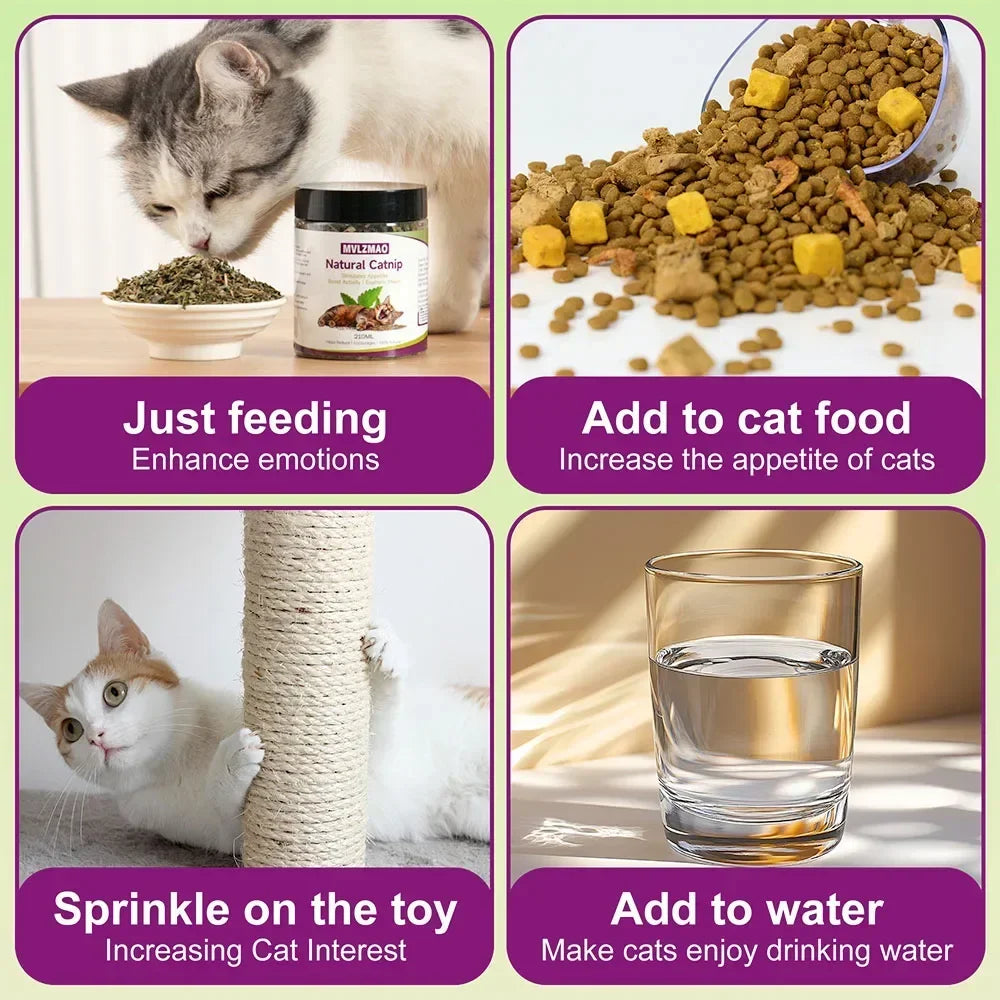 100% Natural Safe & Non-Addictive Catnip Treats Used to Supplement Catnip Toys