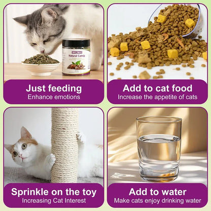 100% Natural Safe & Non-Addictive Catnip Treats Used to Supplement Catnip Toys