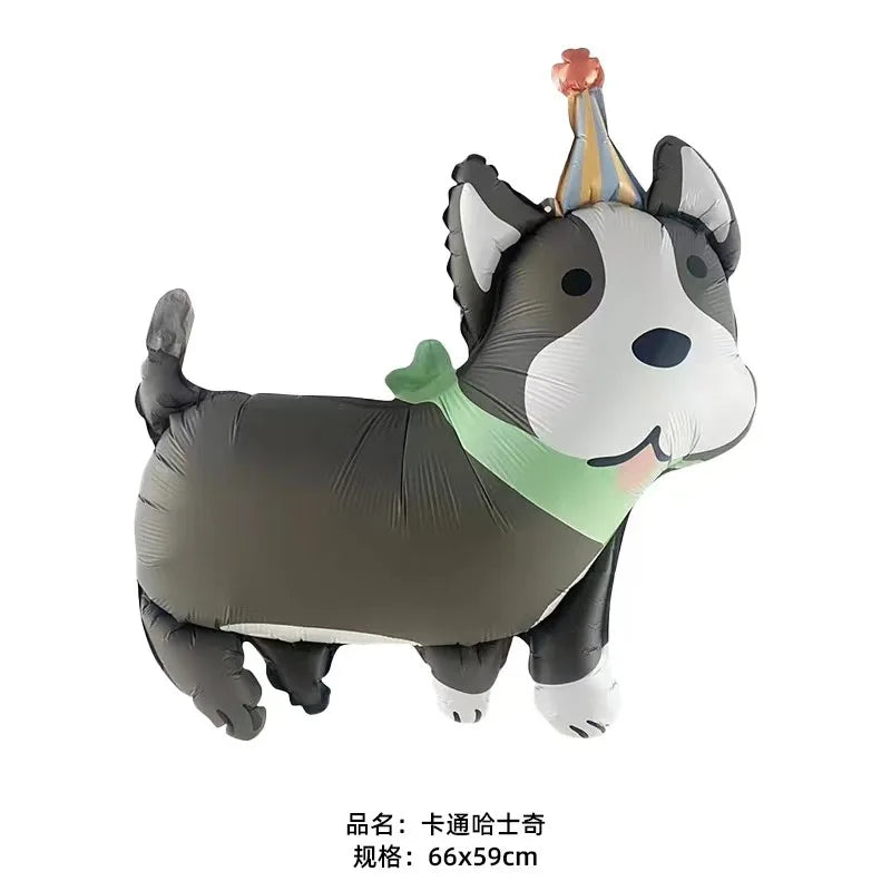 Pet Birthday Balloon Cute puppy Foil Mylar Balloons for Pet themed Birthday Baby Shower Pet Party Decorations