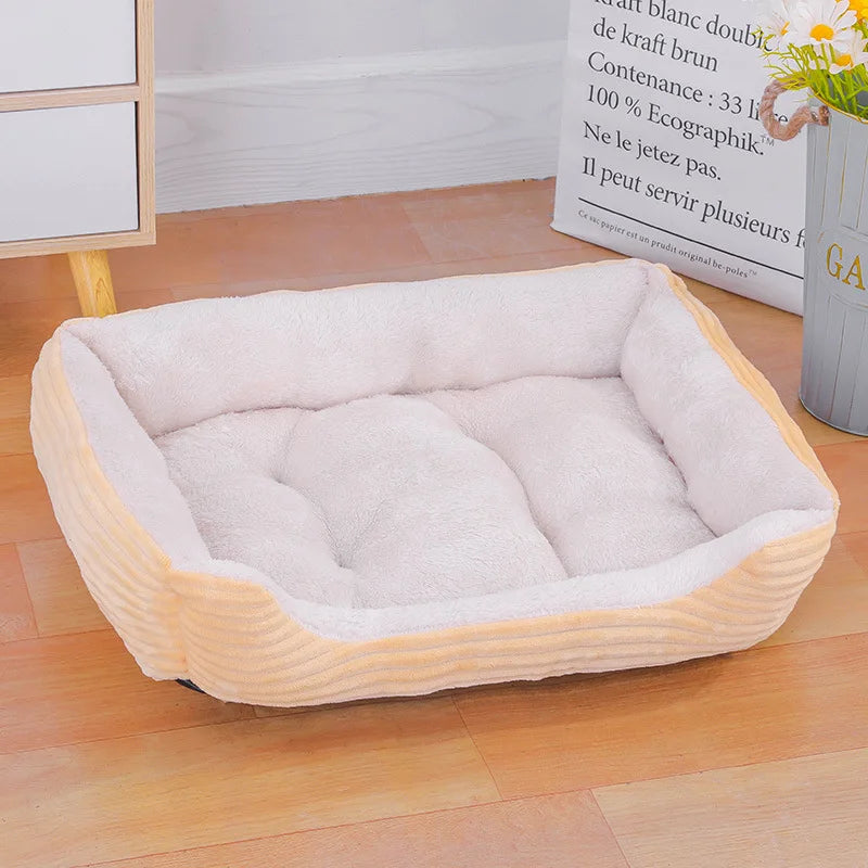 Color Square Winter Soft Warm Bed House for Pet, Waterproof Pet Bed
