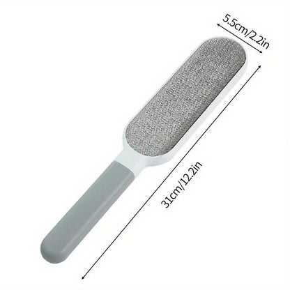 Double-Sided Pet Hair Remover, Manual Electrostatic Sticky Lint Brush for Clothing, Sofa, Furniture and Carpet Cleaning