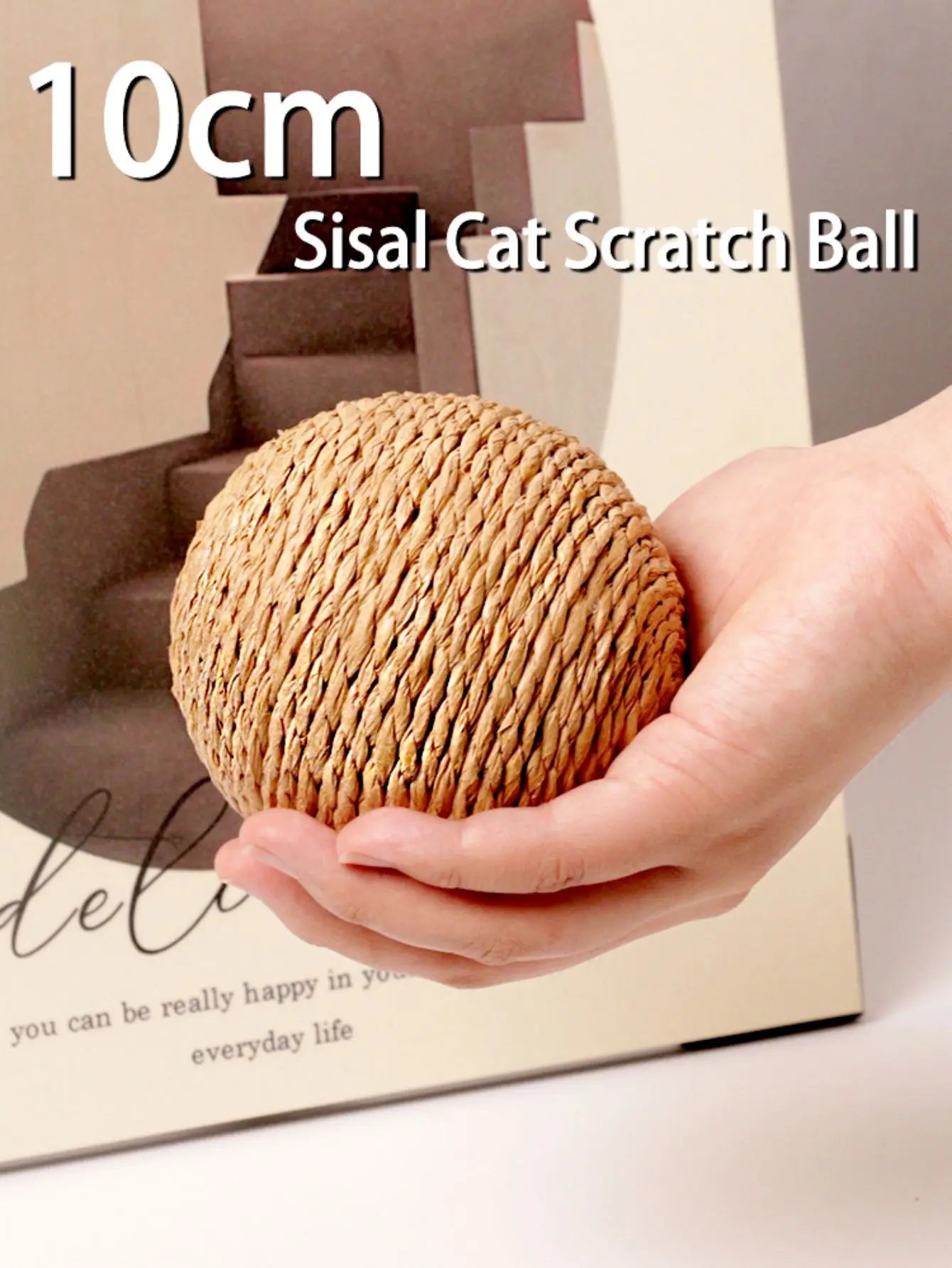 Sounding Sisal Cat Scratching Ball Toy For Kitten Teeth Cleaning