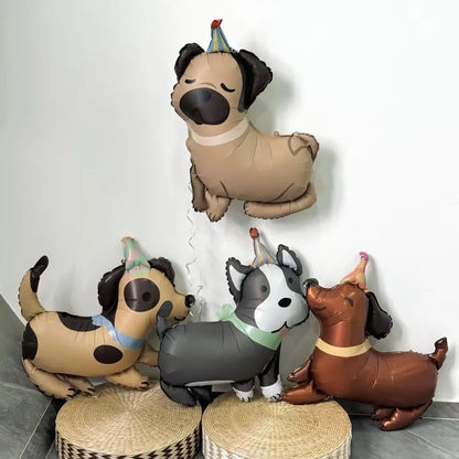 Pet Birthday Balloon Cute puppy Foil Mylar Balloons for Pet themed Birthday Baby Shower Pet Party Decorations