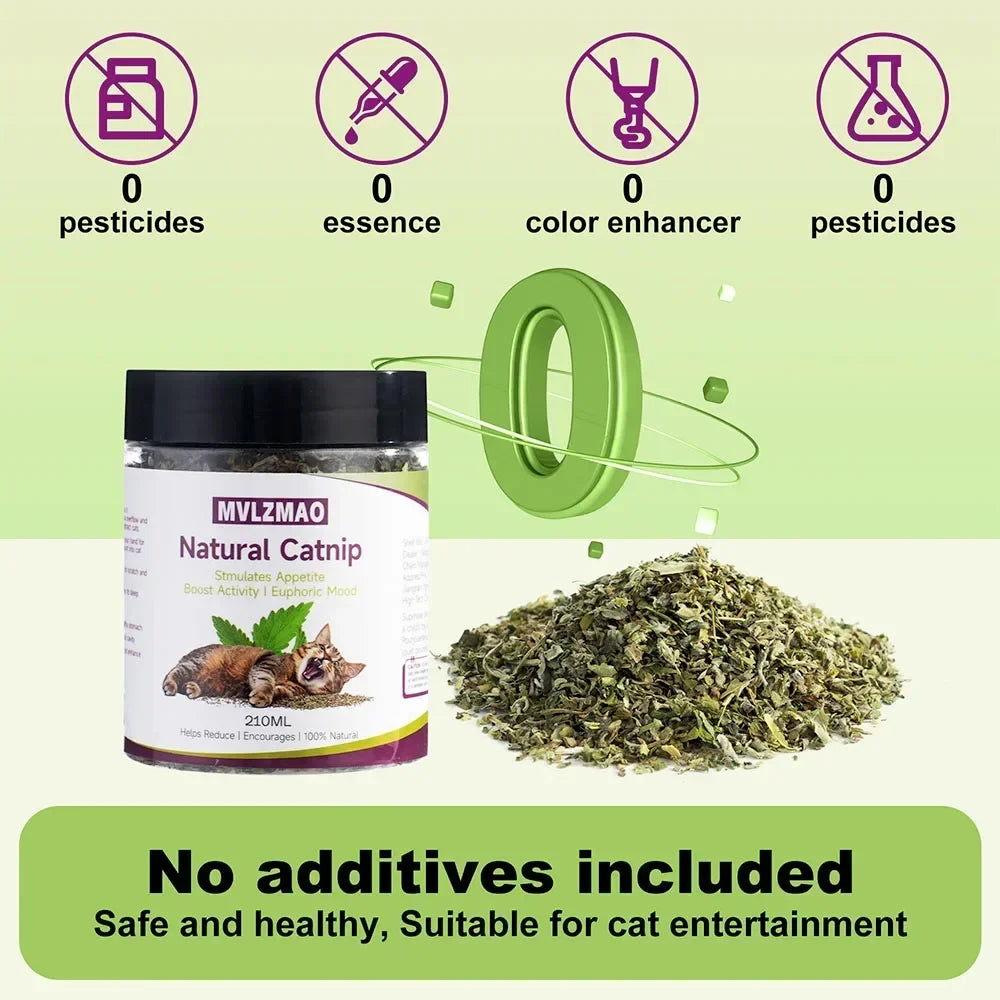 100% Natural Safe & Non-Addictive Catnip Treats Used to Supplement Catnip Toys