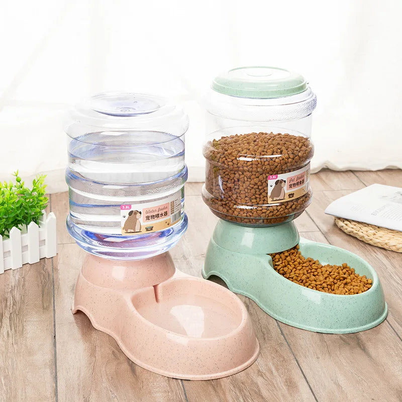Large Capacity Automatic Pet Feeder Bowls and Water Dispenser