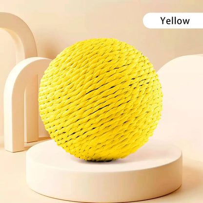 Sounding Sisal Cat Scratching Ball Toy For Kitten Teeth Cleaning