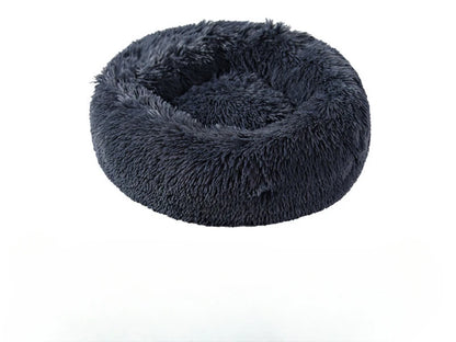 Home Plush Pet Nest, Warm Detachable and Washable Round Pet Bed