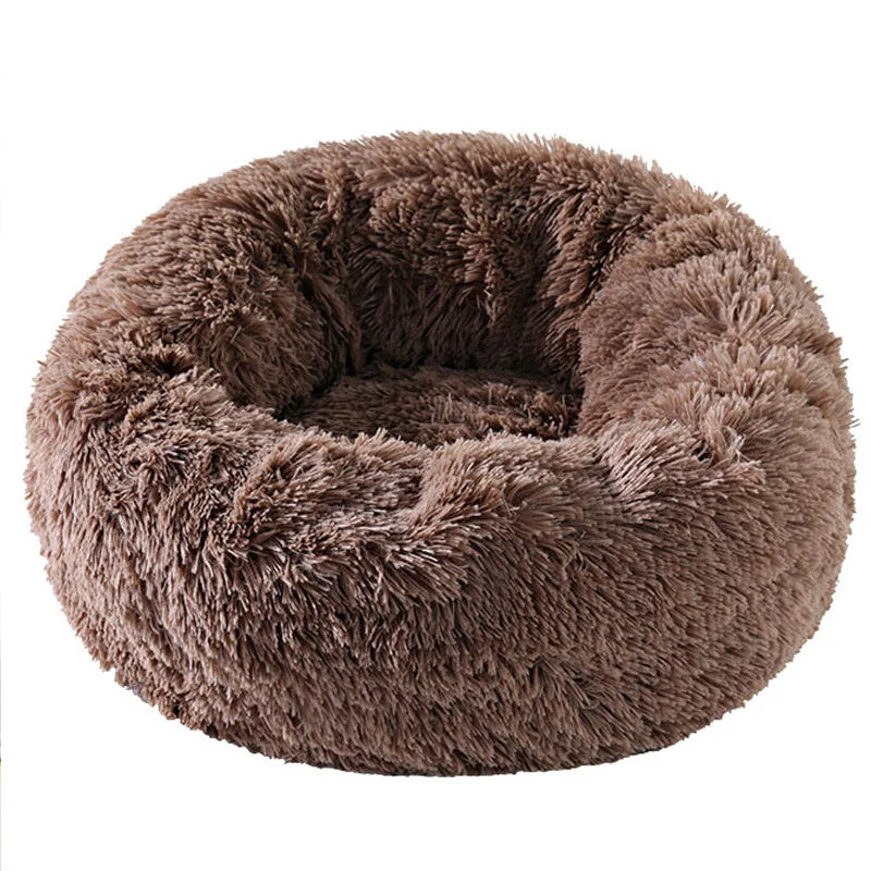 Home Plush Pet Nest, Warm Detachable and Washable Round Pet Bed