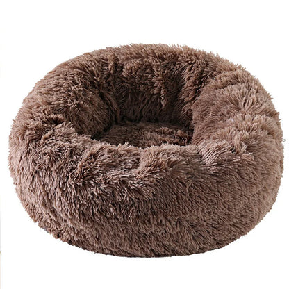 Home Plush Pet Nest, Warm Detachable and Washable Round Pet Bed