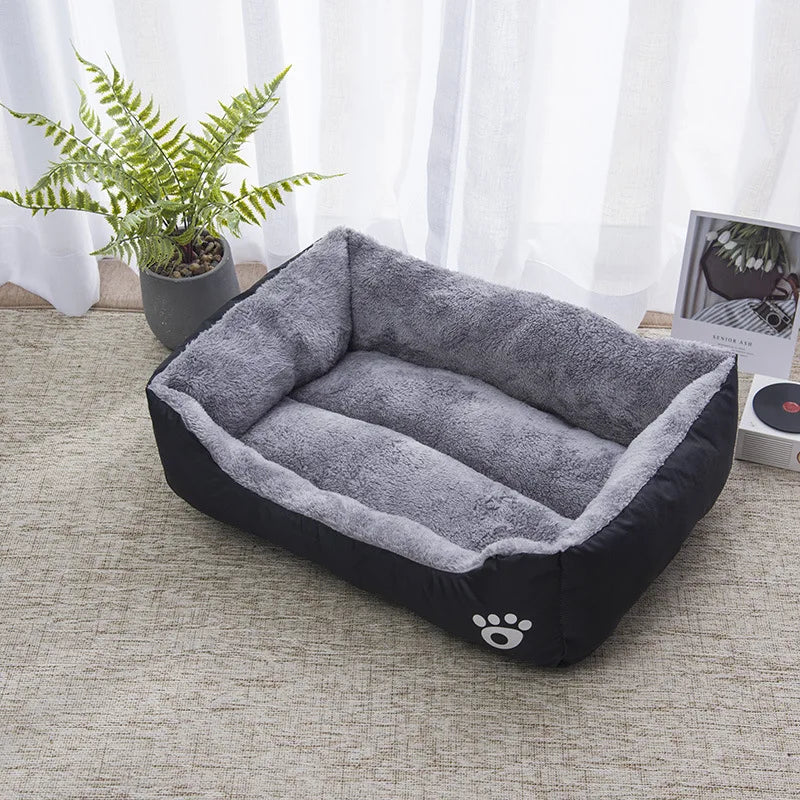 Color Square Winter Soft Warm Bed House for Pet, Waterproof Pet Bed