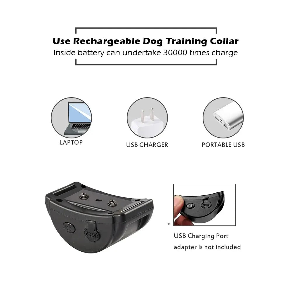 Dog Bark Collar, Rechargeable Anti-Bark Collar For Dog Stop Barking