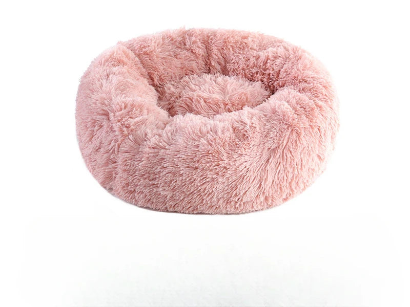 Home Plush Pet Nest, Warm Detachable and Washable Round Pet Bed