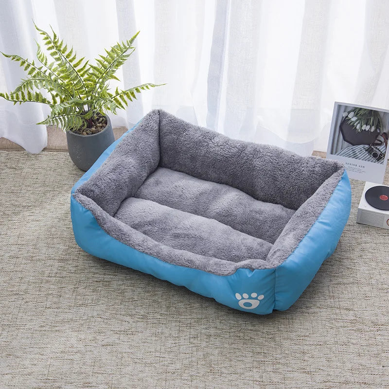 Color Square Winter Soft Warm Bed House for Pet, Waterproof Pet Bed