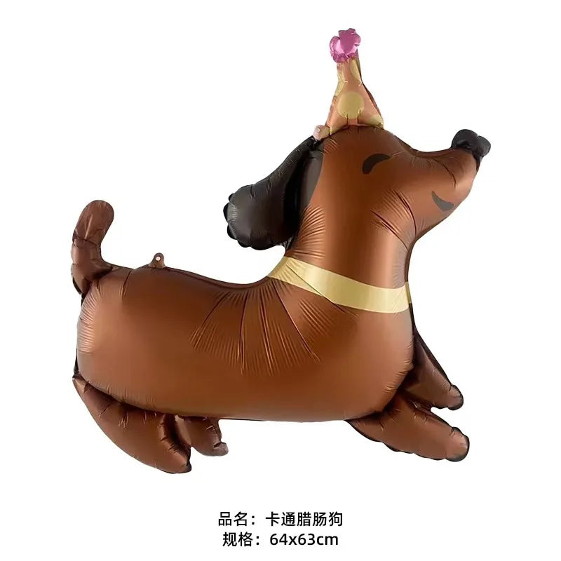 Pet Birthday Balloon Cute puppy Foil Mylar Balloons for Pet themed Birthday Baby Shower Pet Party Decorations
