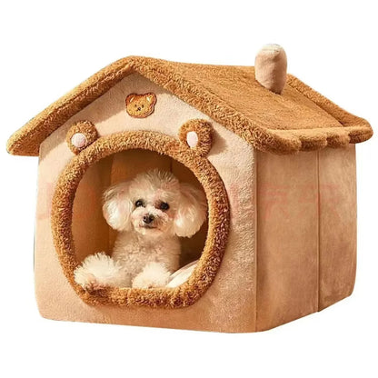 All Seasons Warm Washable PET House Indoor Soft Removable Cushion Pet Bed Kennel for Small Medium Pets Durable Pet Supplies