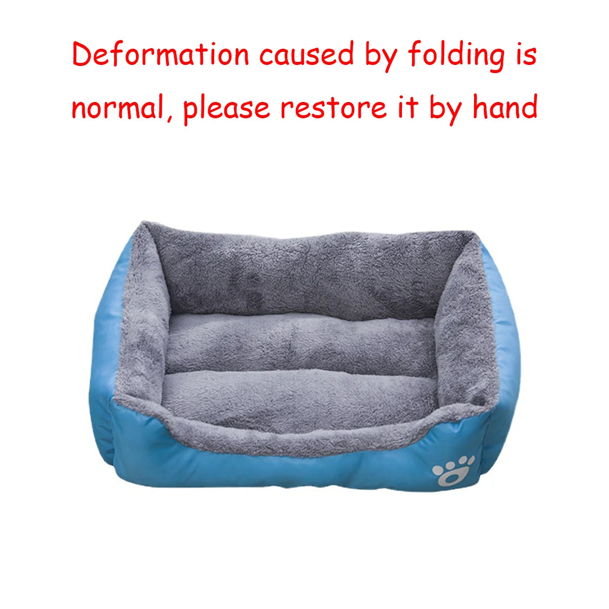 Color Square Winter Soft Warm Bed House for Pet, Waterproof Pet Bed