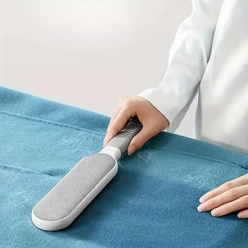 Double-Sided Pet Hair Remover, Manual Electrostatic Sticky Lint Brush for Clothing, Sofa, Furniture and Carpet Cleaning